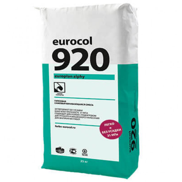 Выравнивающая смесь Forbo Eurocol 920 Europlan Alphy сухая напольная 25 кг