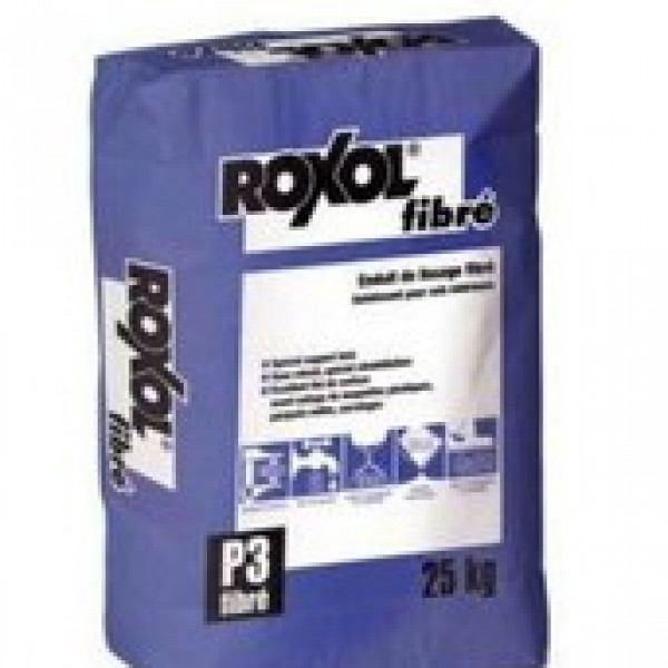 ROXOL FIBRE Cмесь самовыравнивающаяся усиленная фиброволокном 25кг (P48)