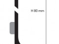 Алюминиевый плинтус крацованный под серебро Progress Profiles BTBS 80A 2000 мм (клеевая основа)